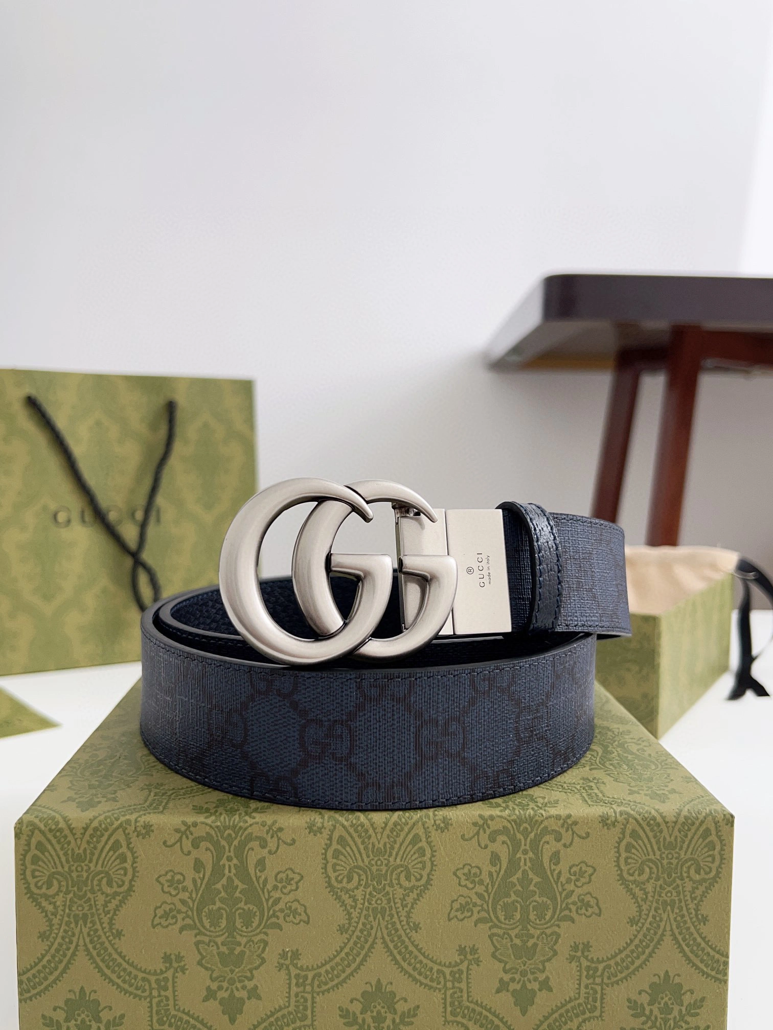Barbara-- 627055-92TIN-1000 reversible Calfskin 3.7cm item:D-S000A1941R